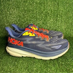 Hoka One One Clifton 9 Blue Running Shoes Mens Size 14 D